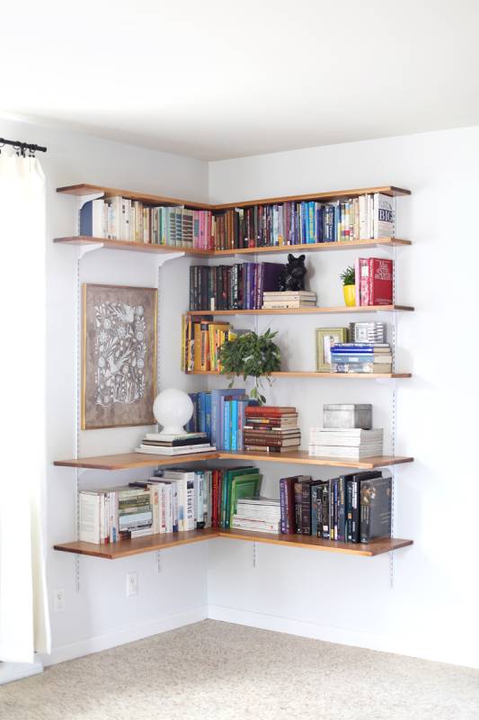 DIY Corner Shelving System