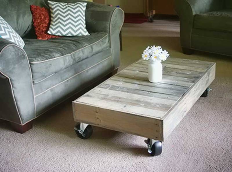 DIY On Wheels Table