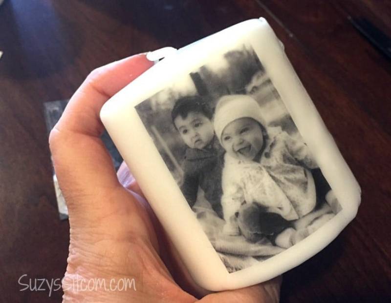 DIY Personalized Photo Candles