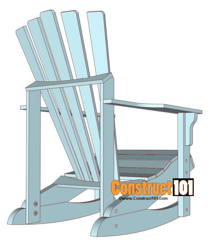 DIY adirondack rocking chair