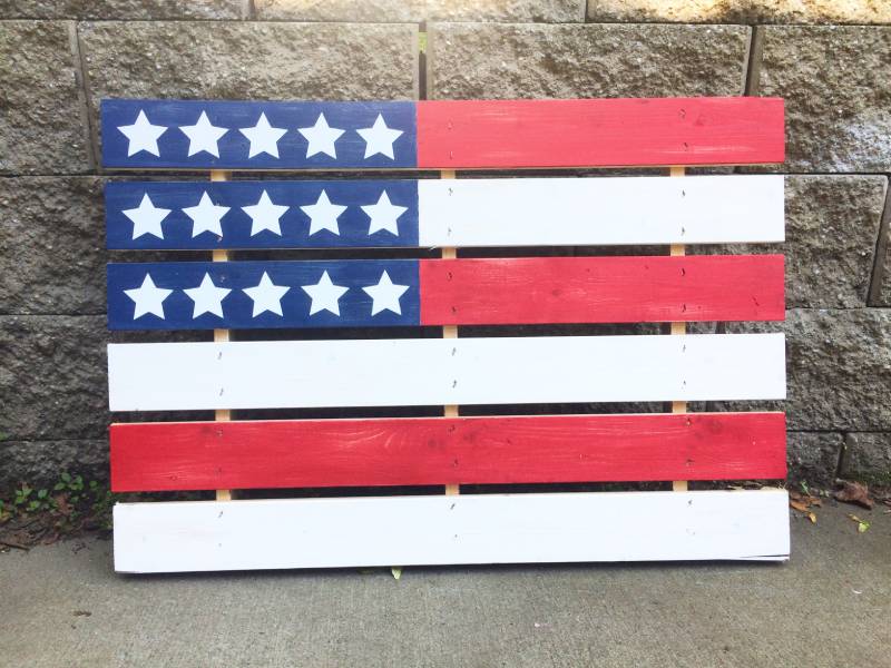 DIY american flag pallet