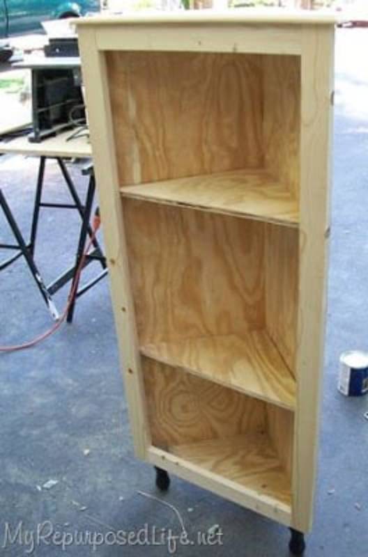 DIY corner cabinet