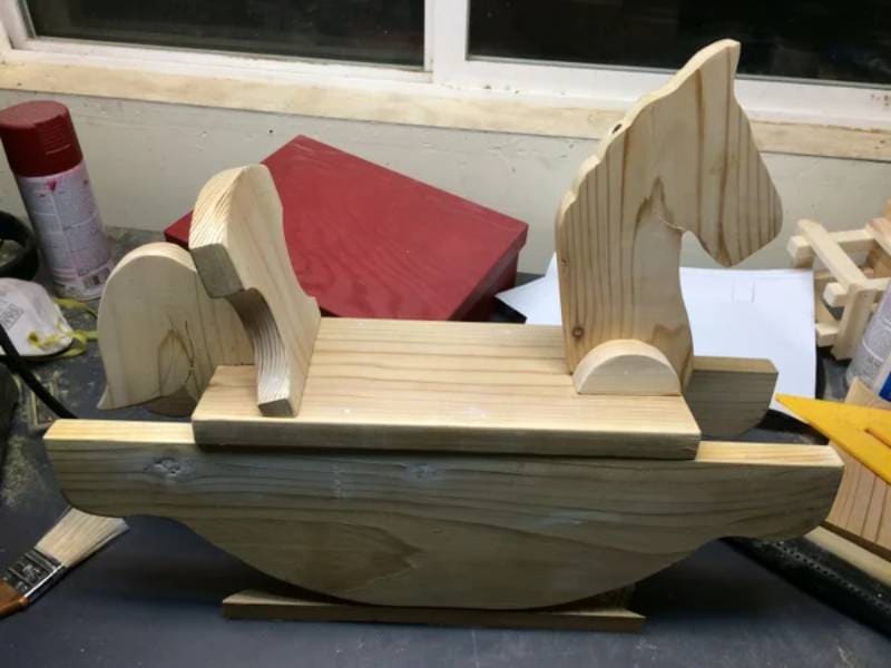 DIY doll sized rocking horse
