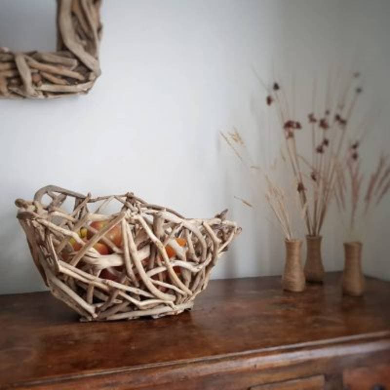 DIY driftwood fruit bowl