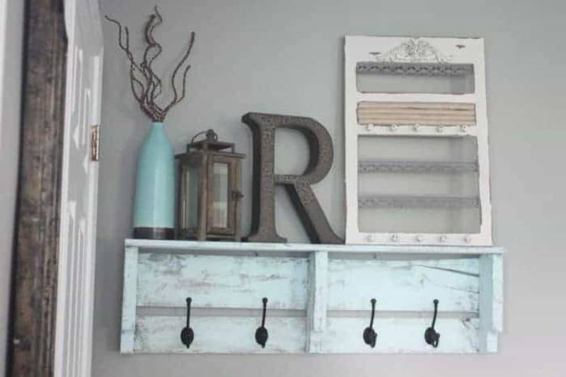 DIY entryway coat rack