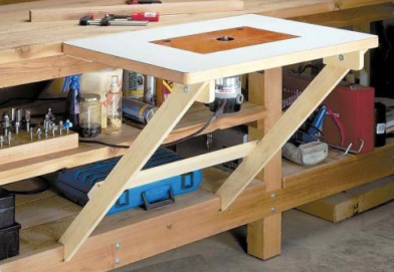 DIY fold-away router table