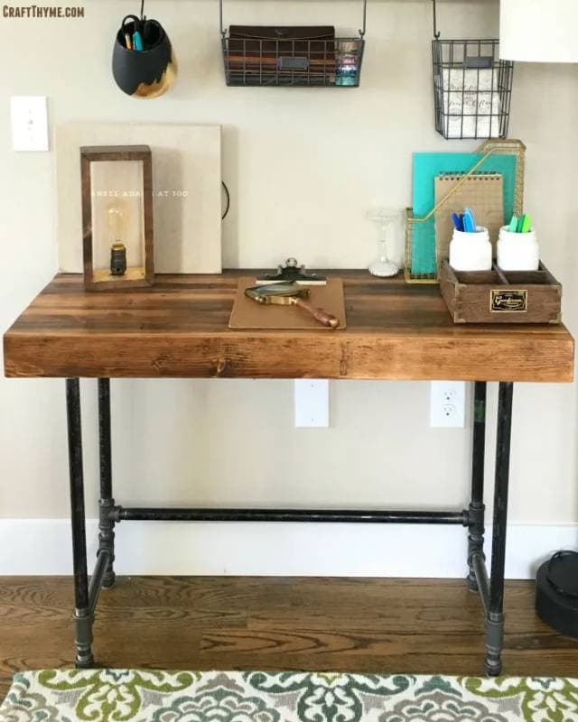DIY industrial wooden desk