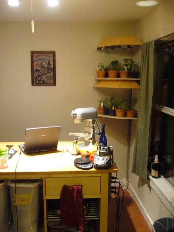 DIY kitchen herb-garden shelving unit