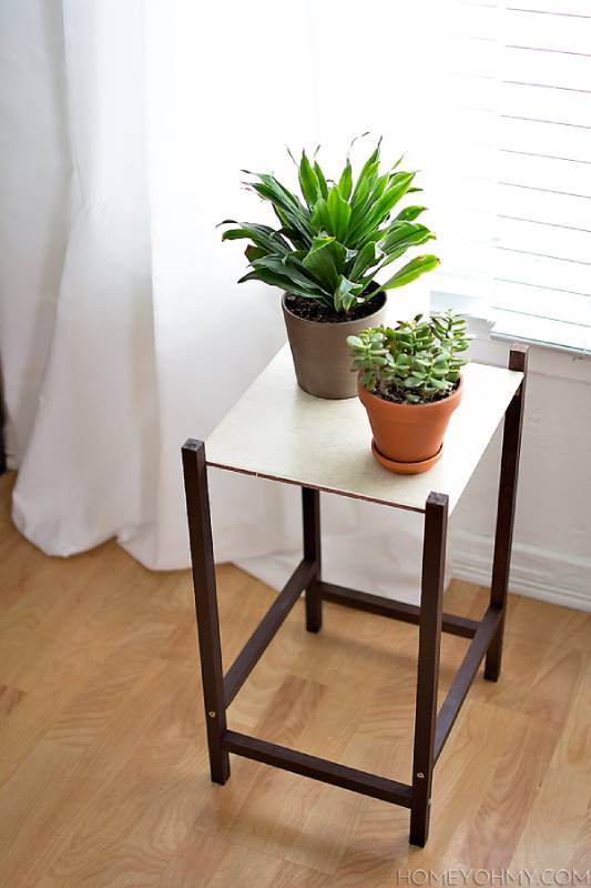DIY modern plant stand