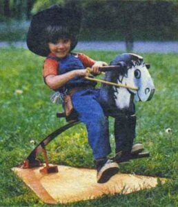 DIY outdoor rocking horse