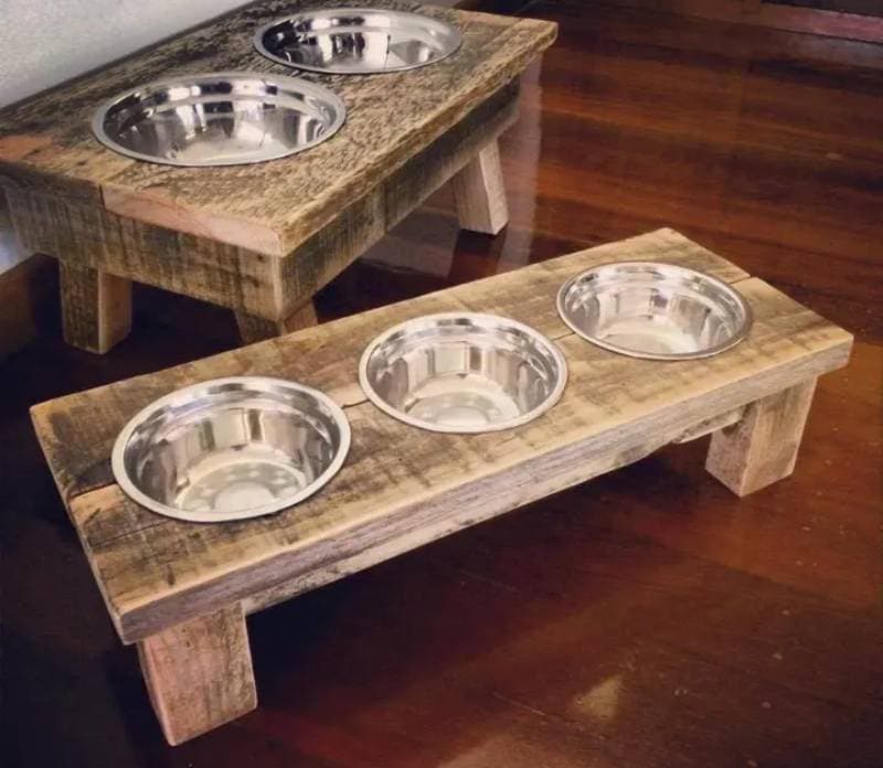 DIY rustic dog dish
