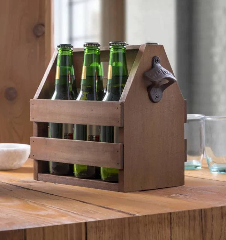 DIY wooden beer caddy
