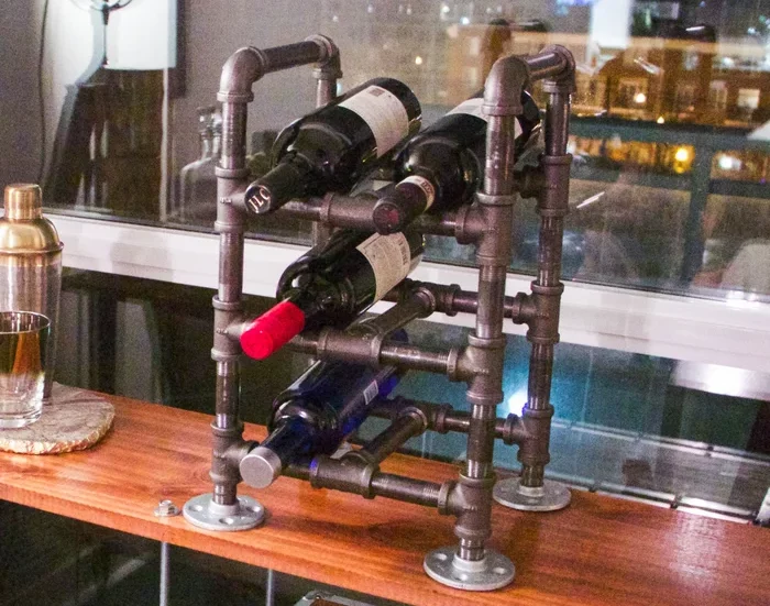 Diesel punk wine rack