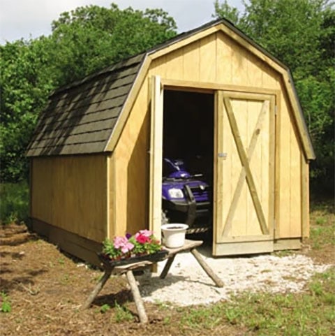 Drive-thru backyard shed plan from Extreme How To