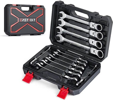 EASTVOLT ASK04 Flex-Head Ratcheting Wrench Set