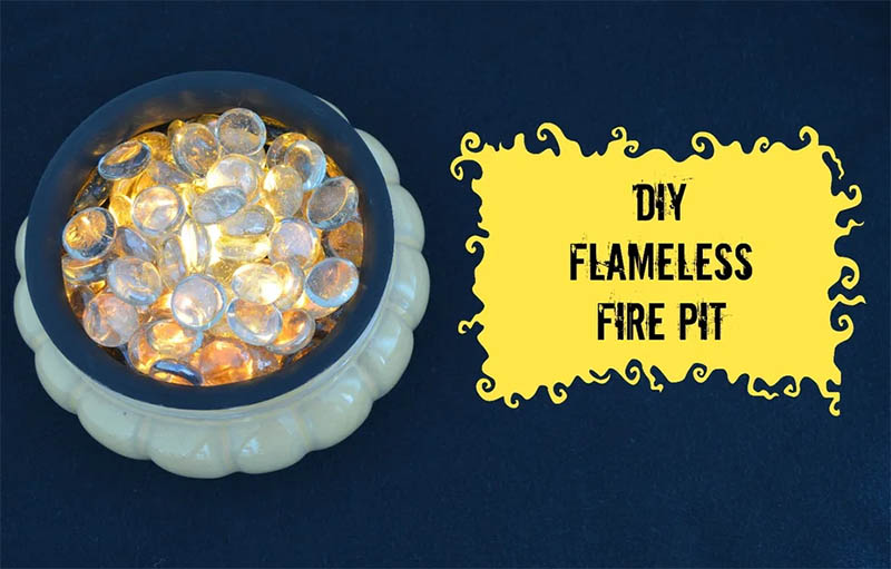 Flameless Glass DIY Fire Pit from Instructables