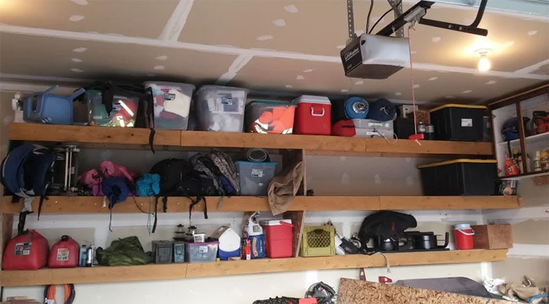 Floating DIY Garage Shelves from The Instructables