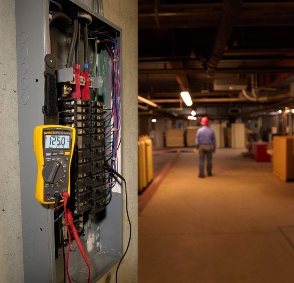 Fluke 117 in use