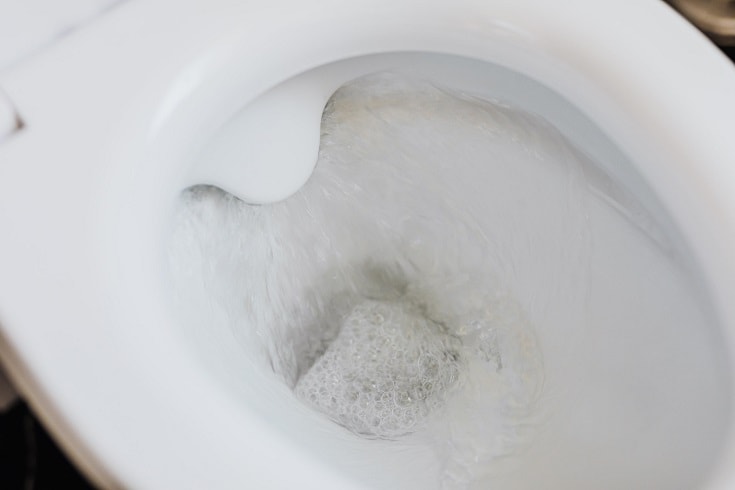Flushing water