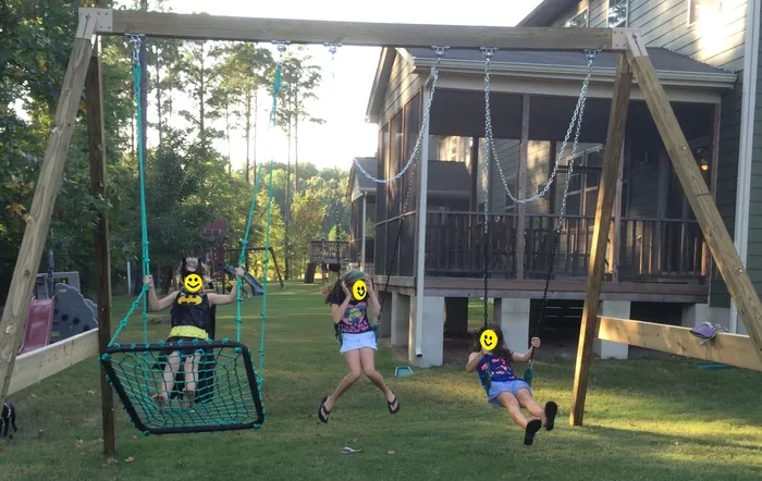 Free-Standing A-Frame Swing Set from Instructables