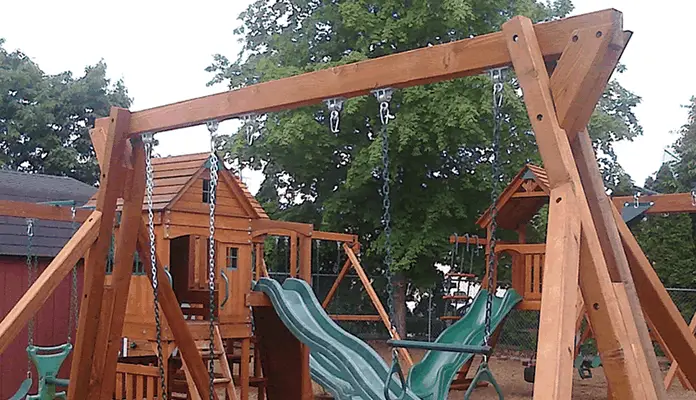 Free Standing Swing Set Plan from All Thumbs DIY