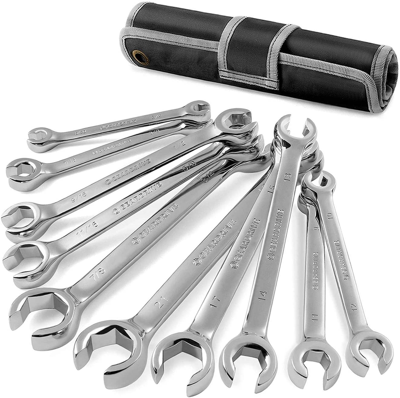 GEARDRIVE Flare Nut Wrench Set