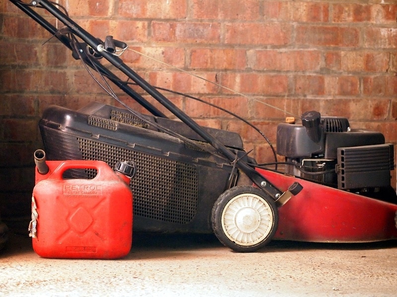 Gas Near Lawn Mower_shutterstock_Erica Allin