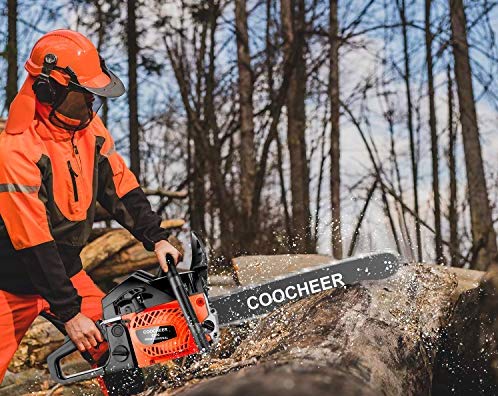 man using gas chainsaw