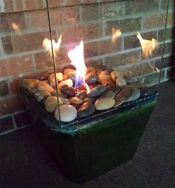 Glass DIY Fire Pit from Instructables