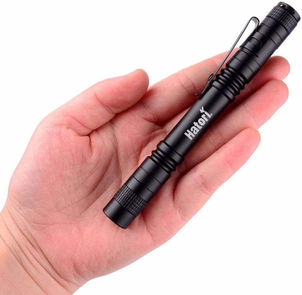 Hatori Mini LED Flashlight Battery-Powered Handheld Pen Light Tactical Torch