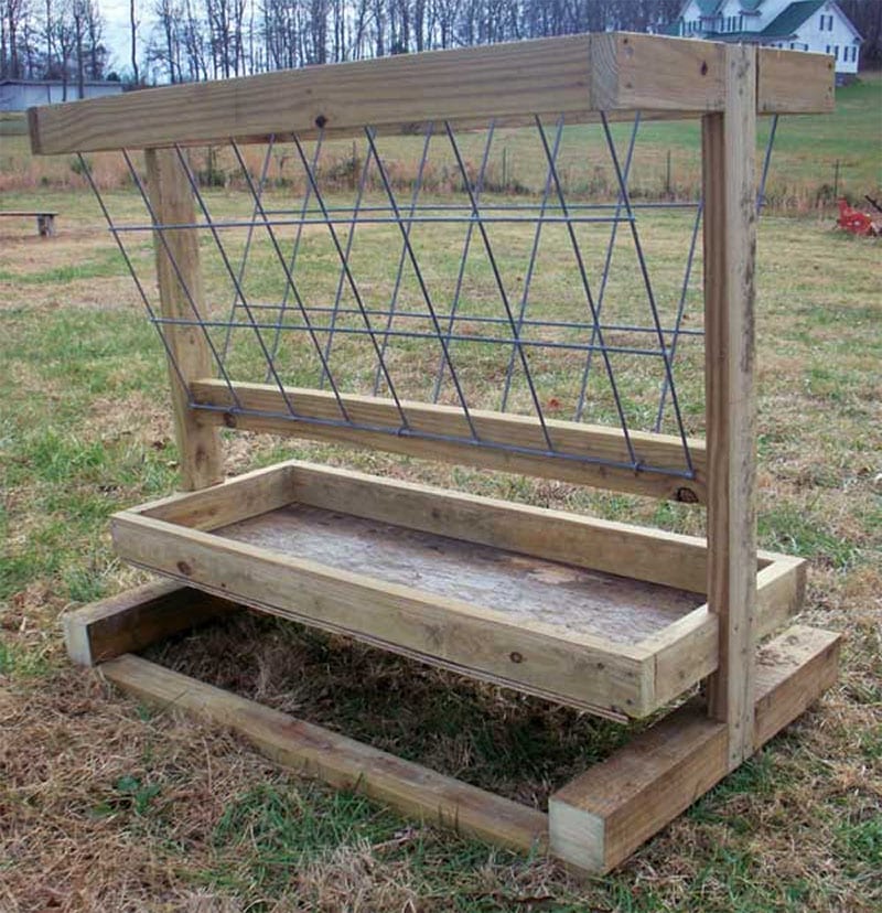 Hay Feeder for Smaller Livestock from Grit