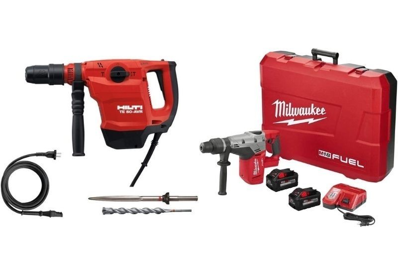 Hilti Max TE 50-AVR Rotary Hammer Drill vs Milwaukee SDS-Max Rotary Hammer Drill