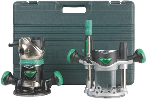 Hitachi KM12VC 2-1:4 Peak HP Variable Speed Fixed:Plunge Base Router Kit