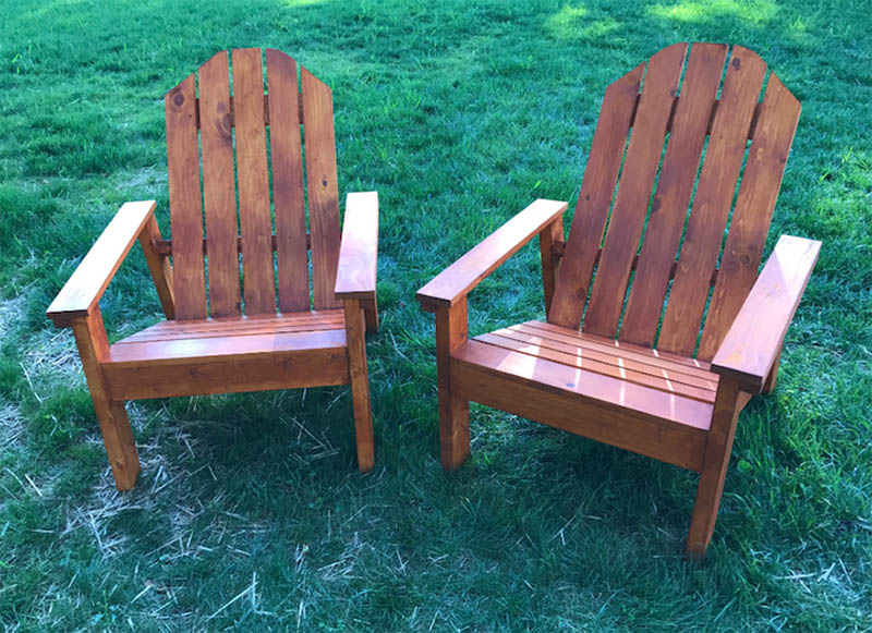 Homemade Adirondack Chairs by Chisel and Fork