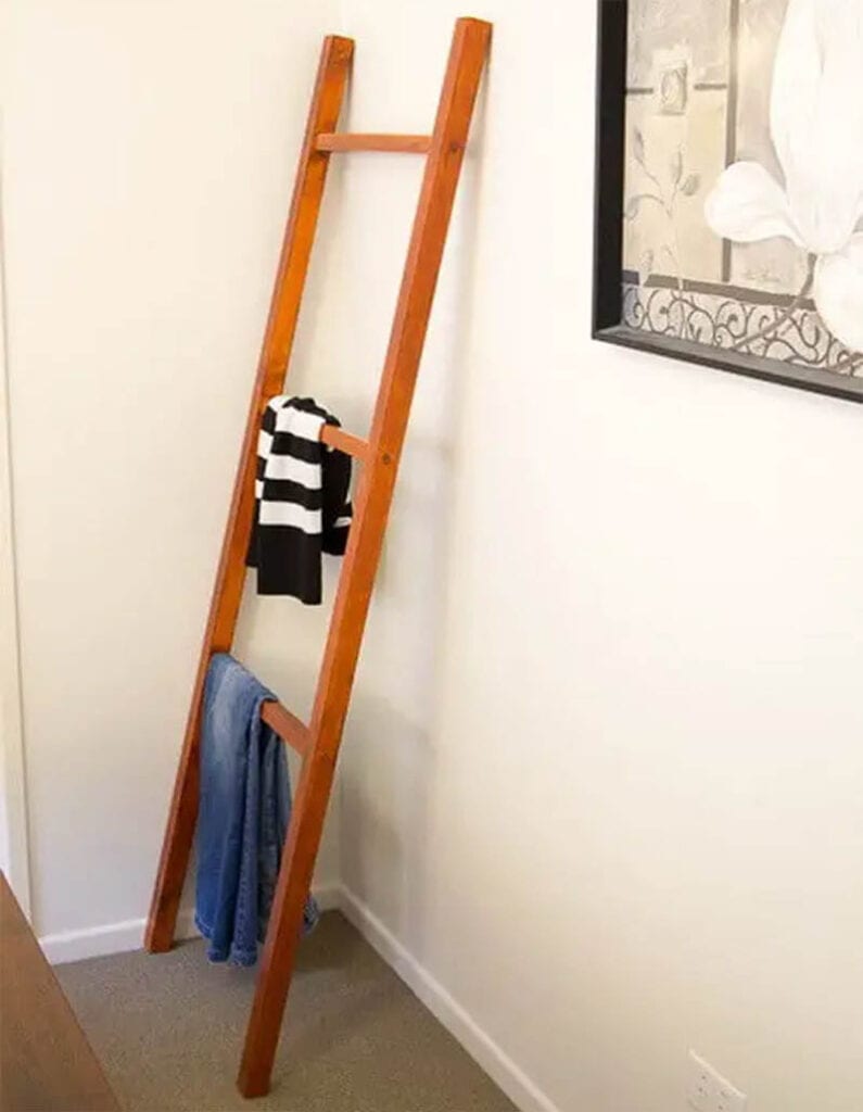 How To Make A DIY Clothing Ladder Rack