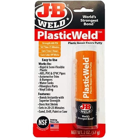 J-B Weld 8237 PlasticWeld Plastic Repair Epoxy Putty