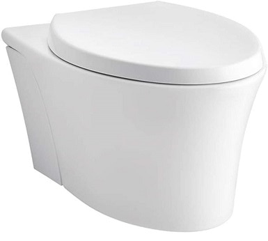 KOHLER K-6299-0 Veil Wall-Hung Elongated Toilet Bowl
