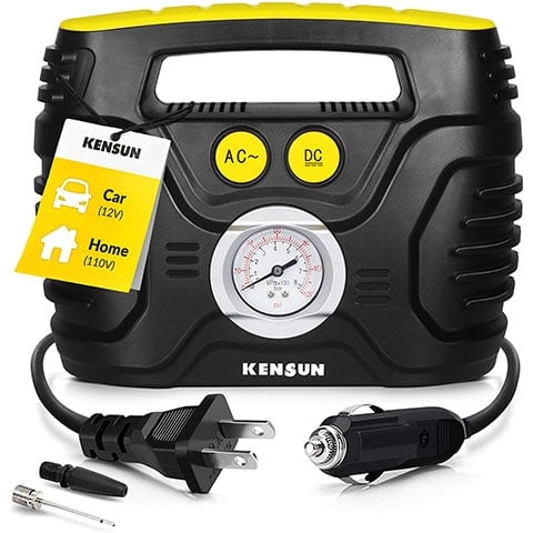 Kensun AC:DC Tire Inflator Portable Air Compressor
