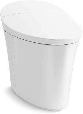 Kohler K-5401-PA-0 Veil Comfort Height Skirted One-Piece Elongated Dual-Flush Intelligent toilet