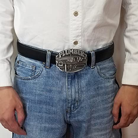 Lanxy American Western Cowboy Plumber Tool Metal Belt Buckle