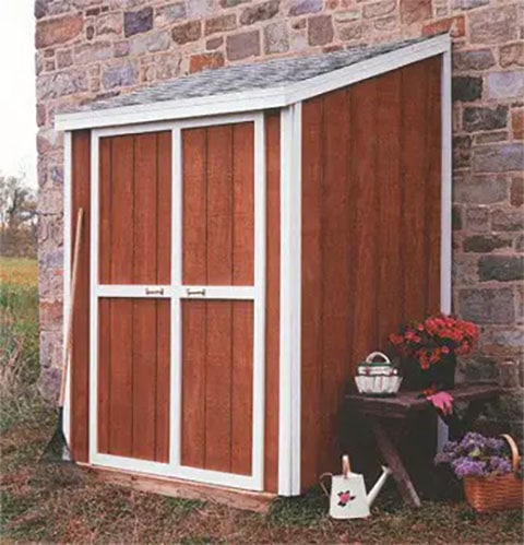 Lean-to shed plan from Home Tips