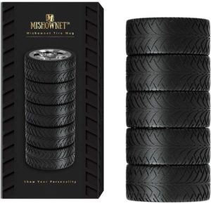 MISHOWNET Tyre Tire Coffee Tea Mug Stainless Steel Interior Durable Cup