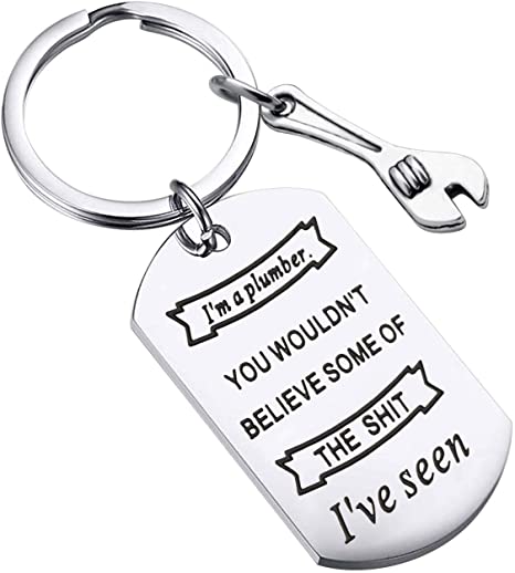 MYOSPARK I'm Plumber Keychain Wrench Keychain
