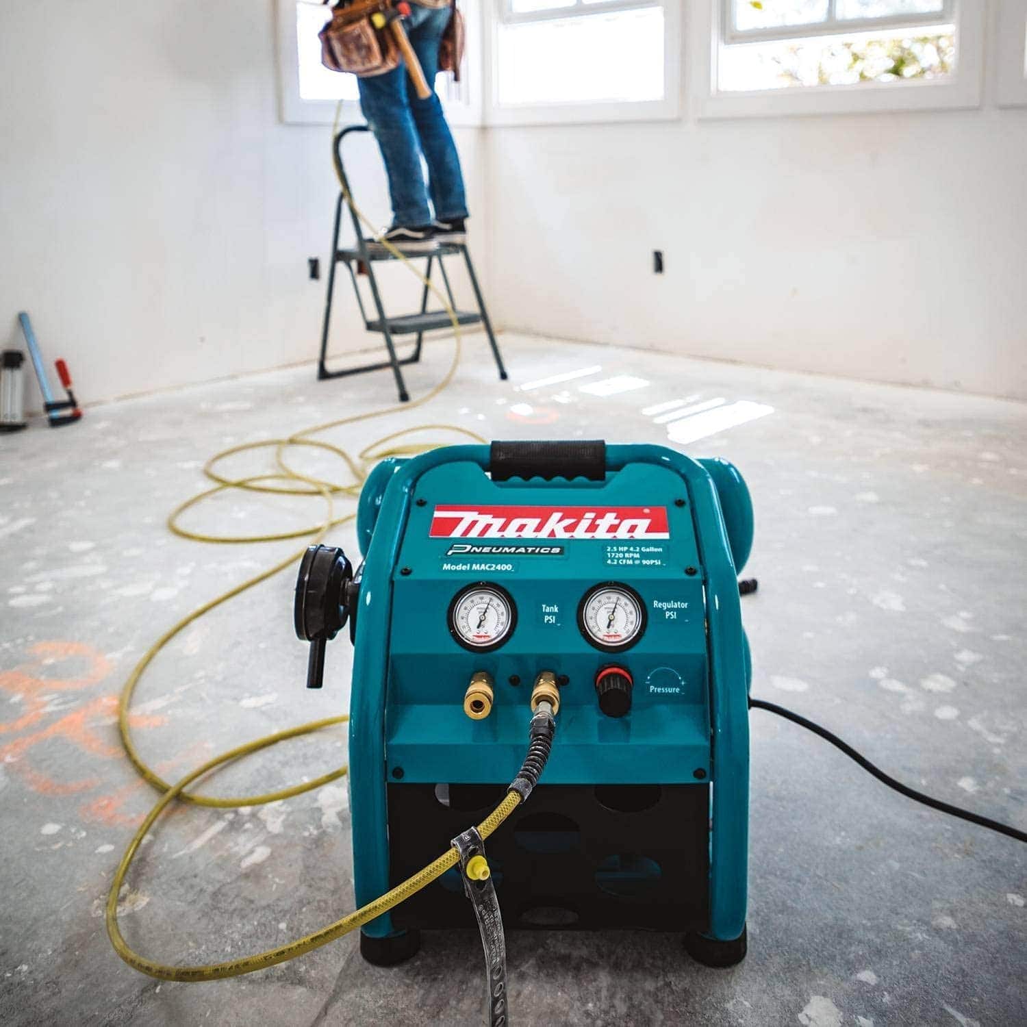 Makita MAC2400 Big Bore Air Compressor in a room