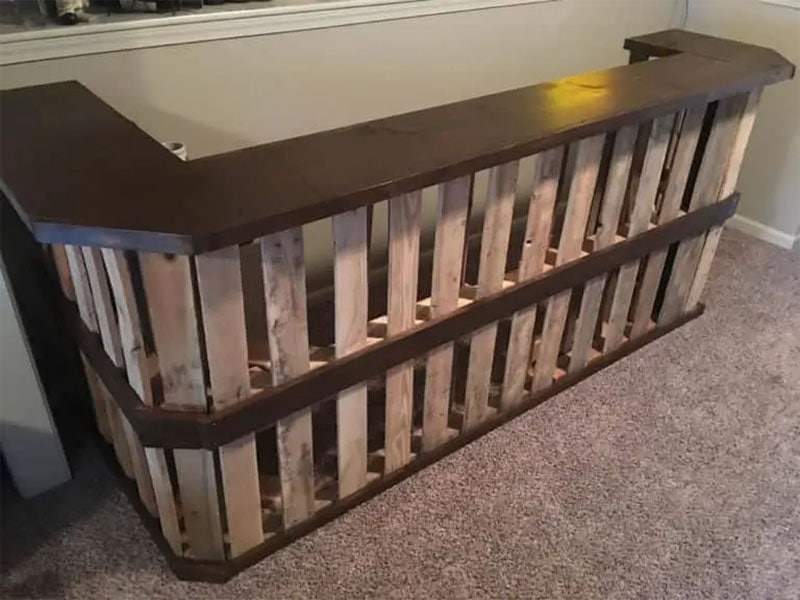 Man Cave Wood Pallet Bar