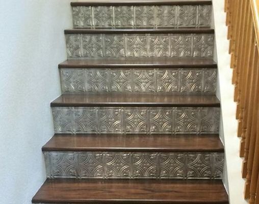 Metal stair risers