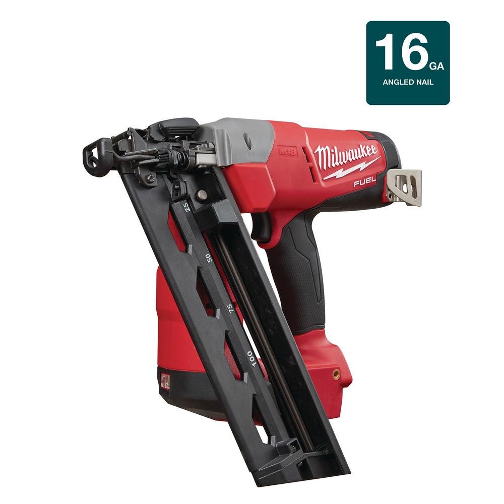 Milwaukee M18 FUEL 18-Volt Lithium-Ion Brushless Cordless 16-Gauge Angled Finish Nailer