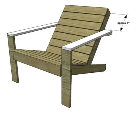 Modern Adirondack Chair by The Design Confidential