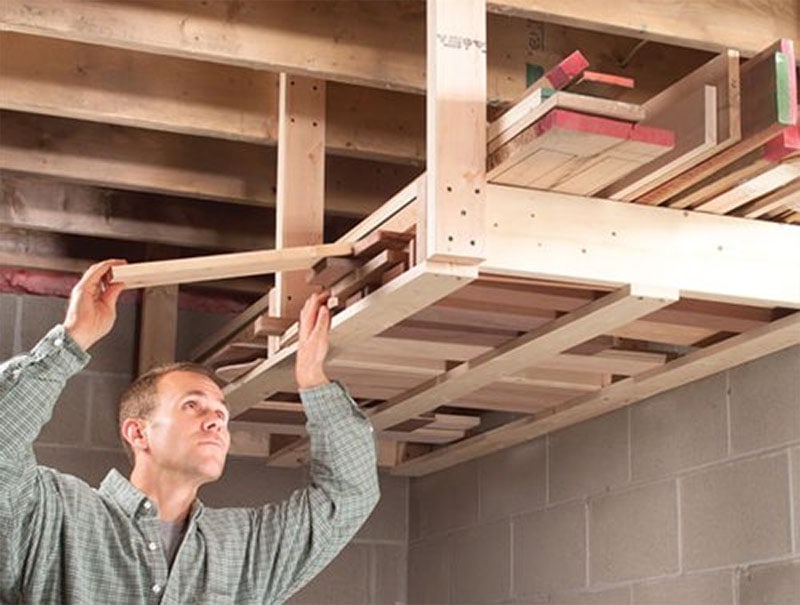 Overhead Lumber Storage Rack
