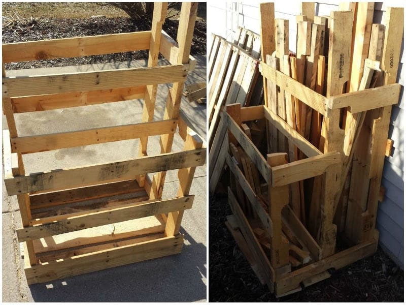 Pallet-and-Loose Lumber Enclosure Tower